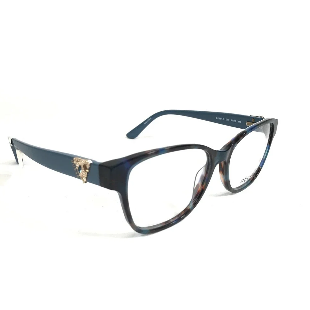 Guess Eyeglasses Frames GU2854-S 092 Brown Blue Tortoise Square 53-16-140
